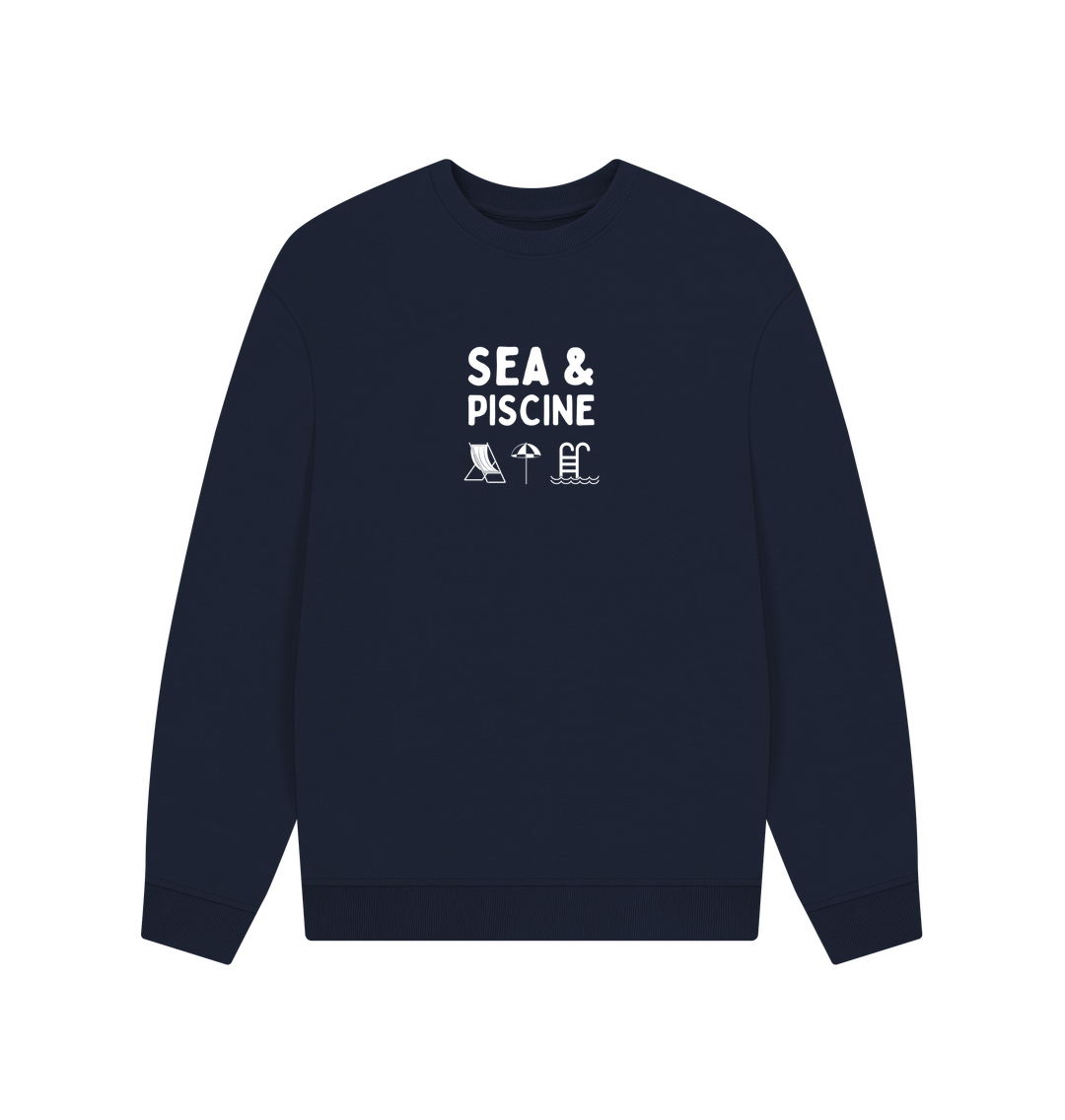 Navy Blue Printed Sweater
