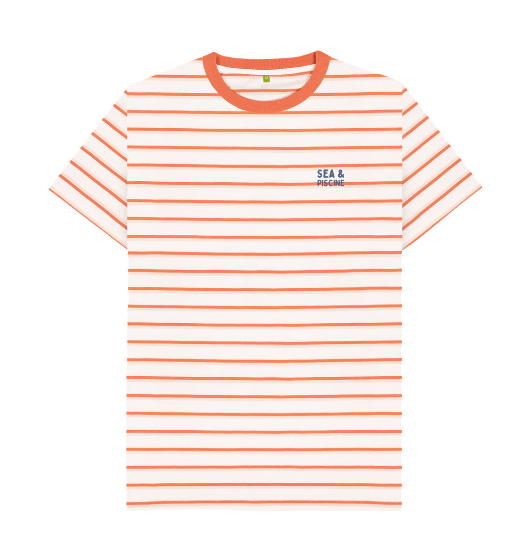 Coral Stripes Printed Premium T-Shirt
