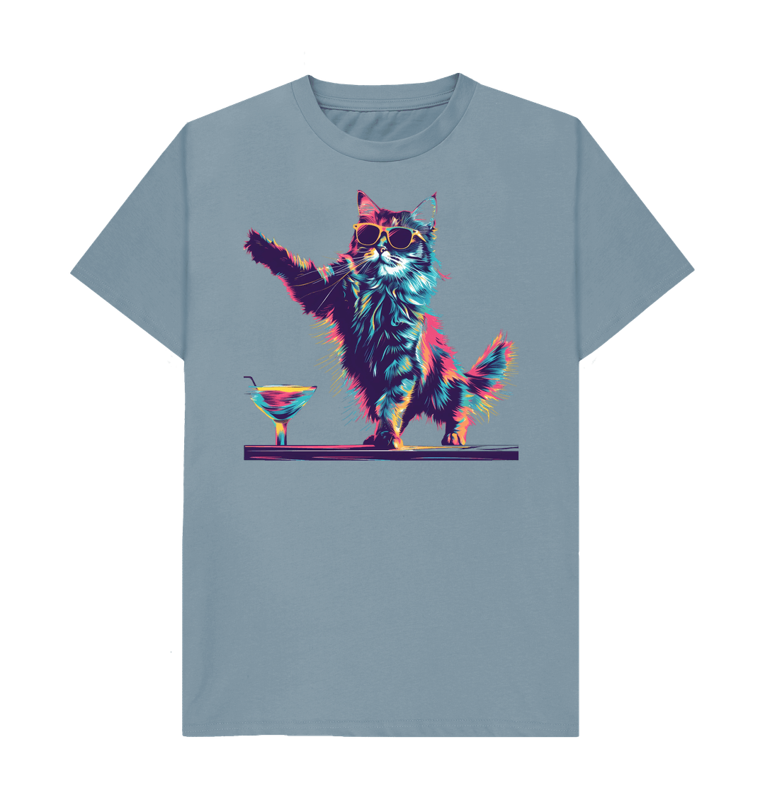 Stone Blue Printed T-shirt