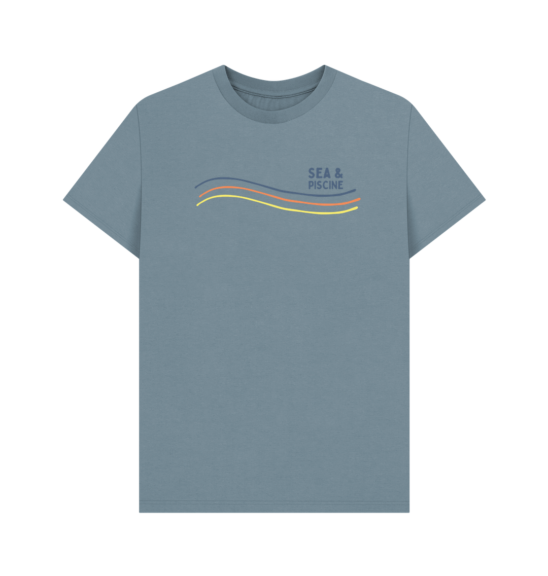 Stone Blue Printed T-shirt
