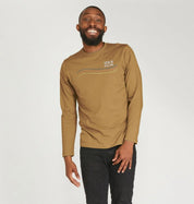 S&P Dark Colour Waves – Long Sleeve Organic Cotton Tee - Sea & Piscine