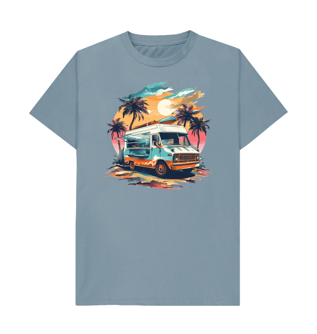 Stone Blue Printed T-shirt
