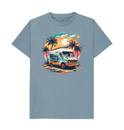 Stone Blue Printed T-shirt