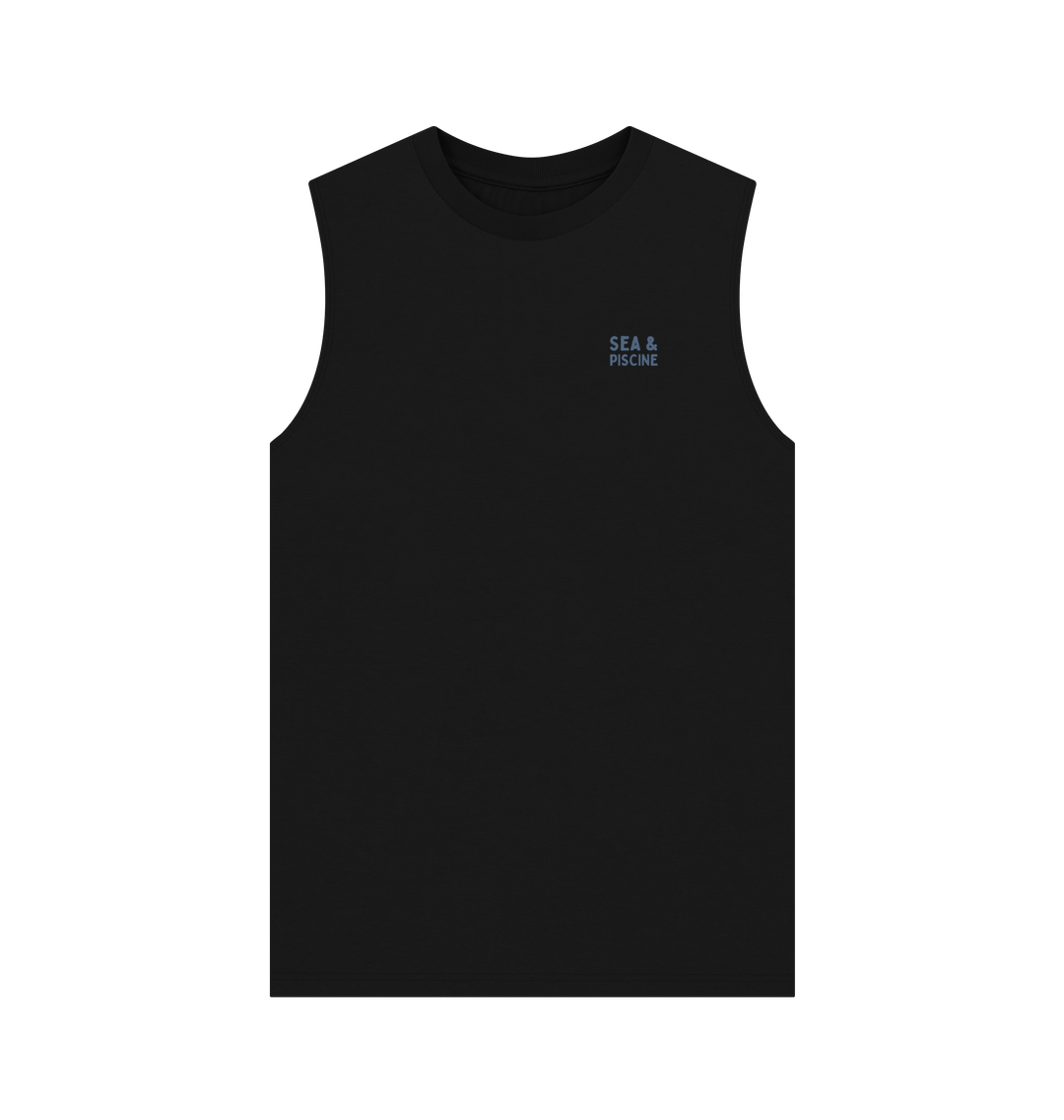 Black Printed Vest Top