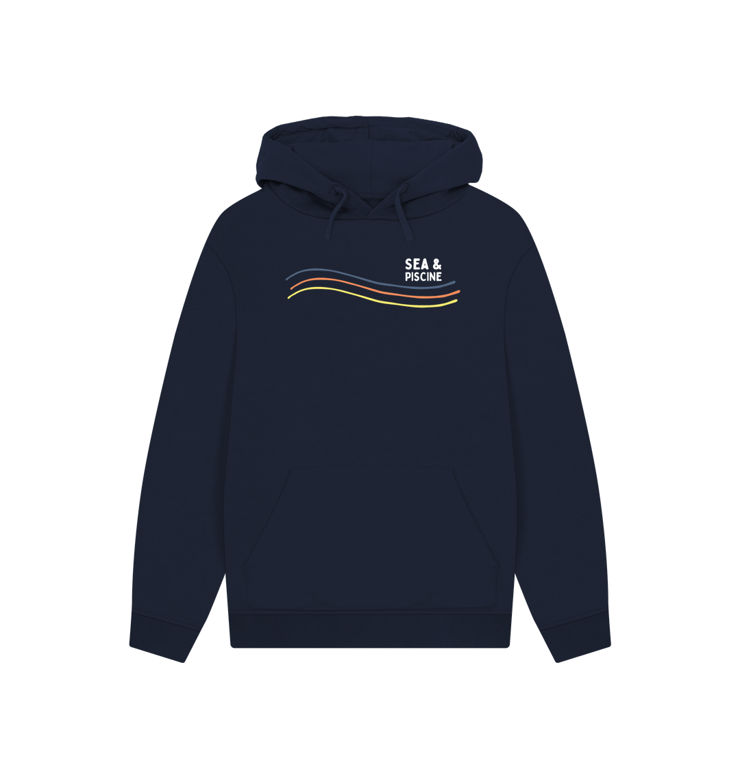 Navy Printed Hoody
