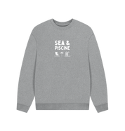Athletic Grey Printed Sweater