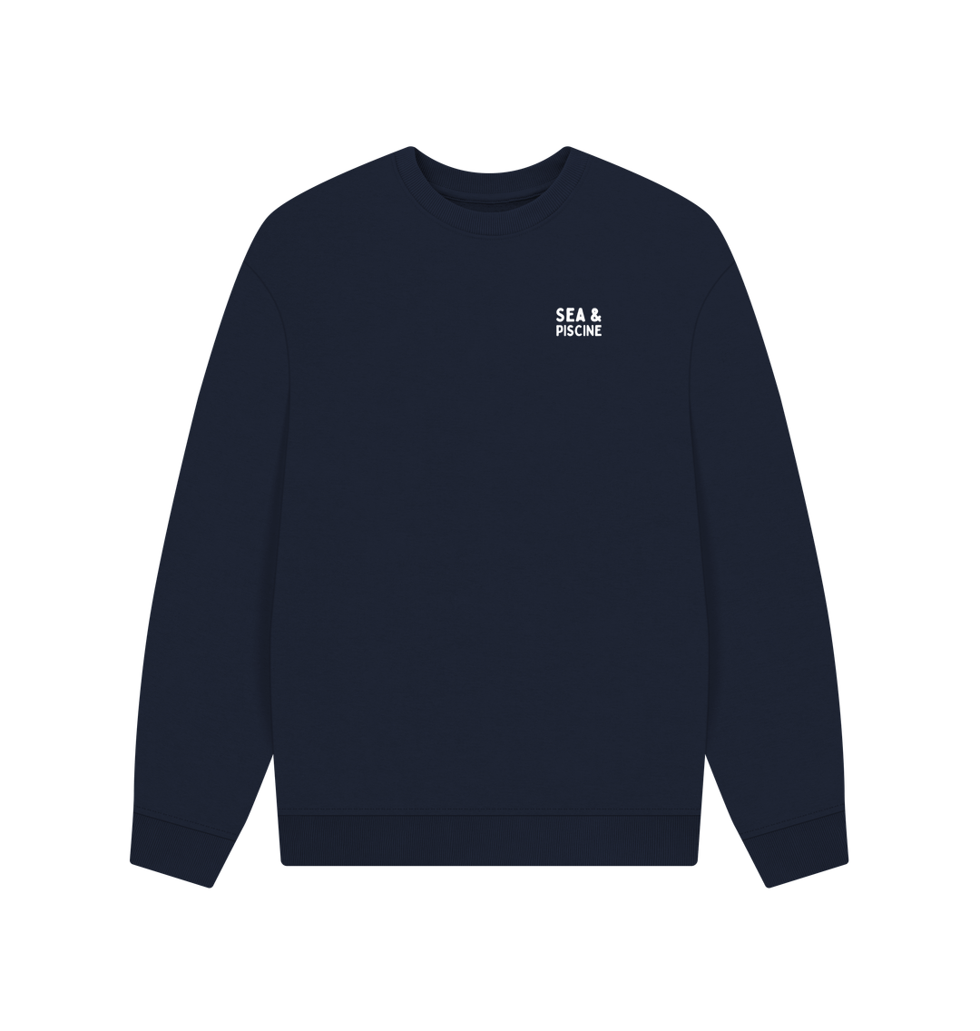 Navy Blue Printed Sweater