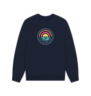 Navy Blue Printed Sweater
