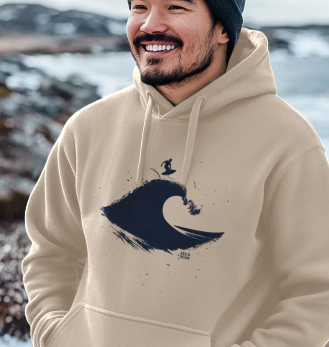 Wave Rider – Unisex Sundowner Hoodie - Sea & Piscine
