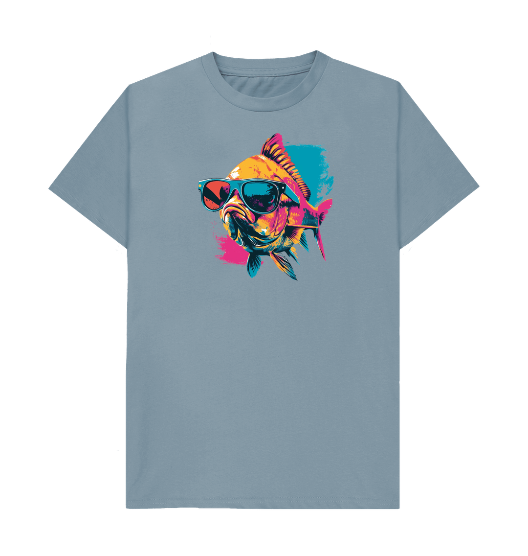 Stone Blue Printed T-shirt