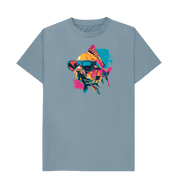 Stone Blue Printed T-shirt