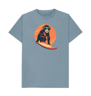 Surf Monkey Men's Organic Cotton T-Shirt - Sea & Piscine