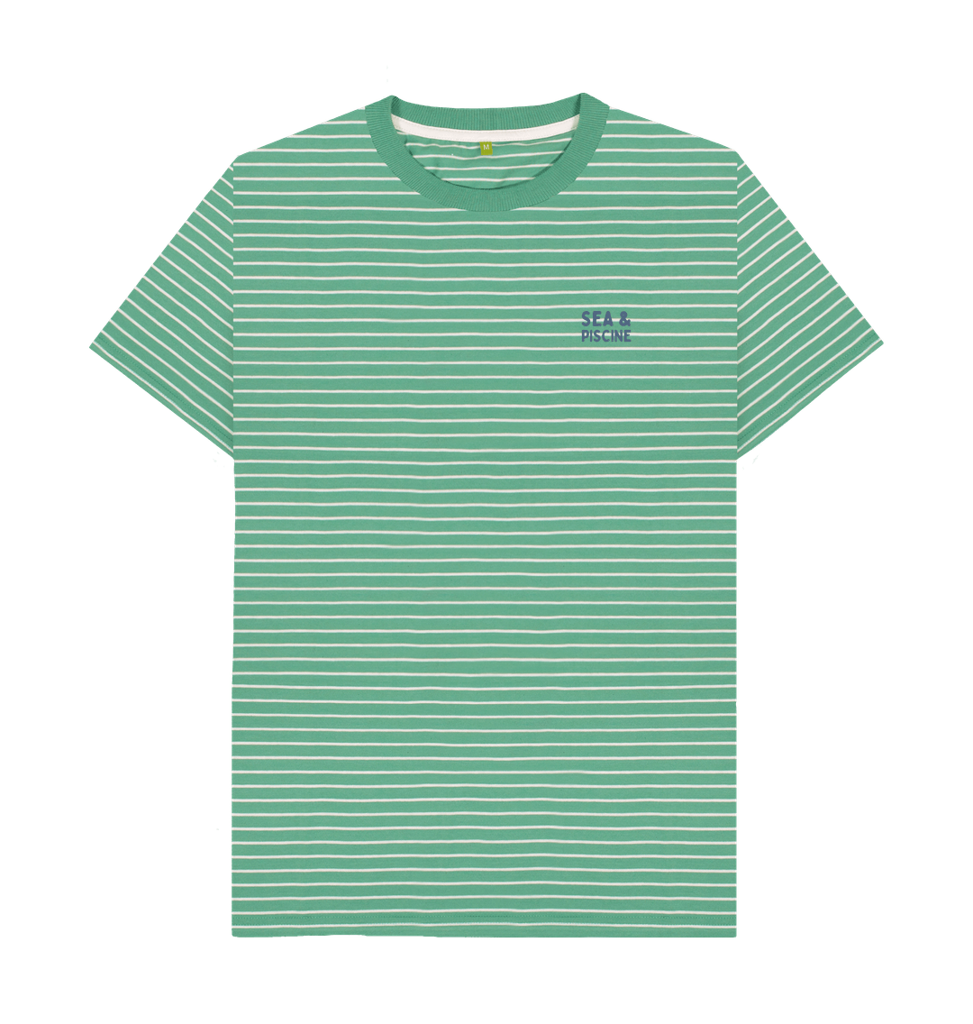 Green Stripes Printed Premium T-Shirt