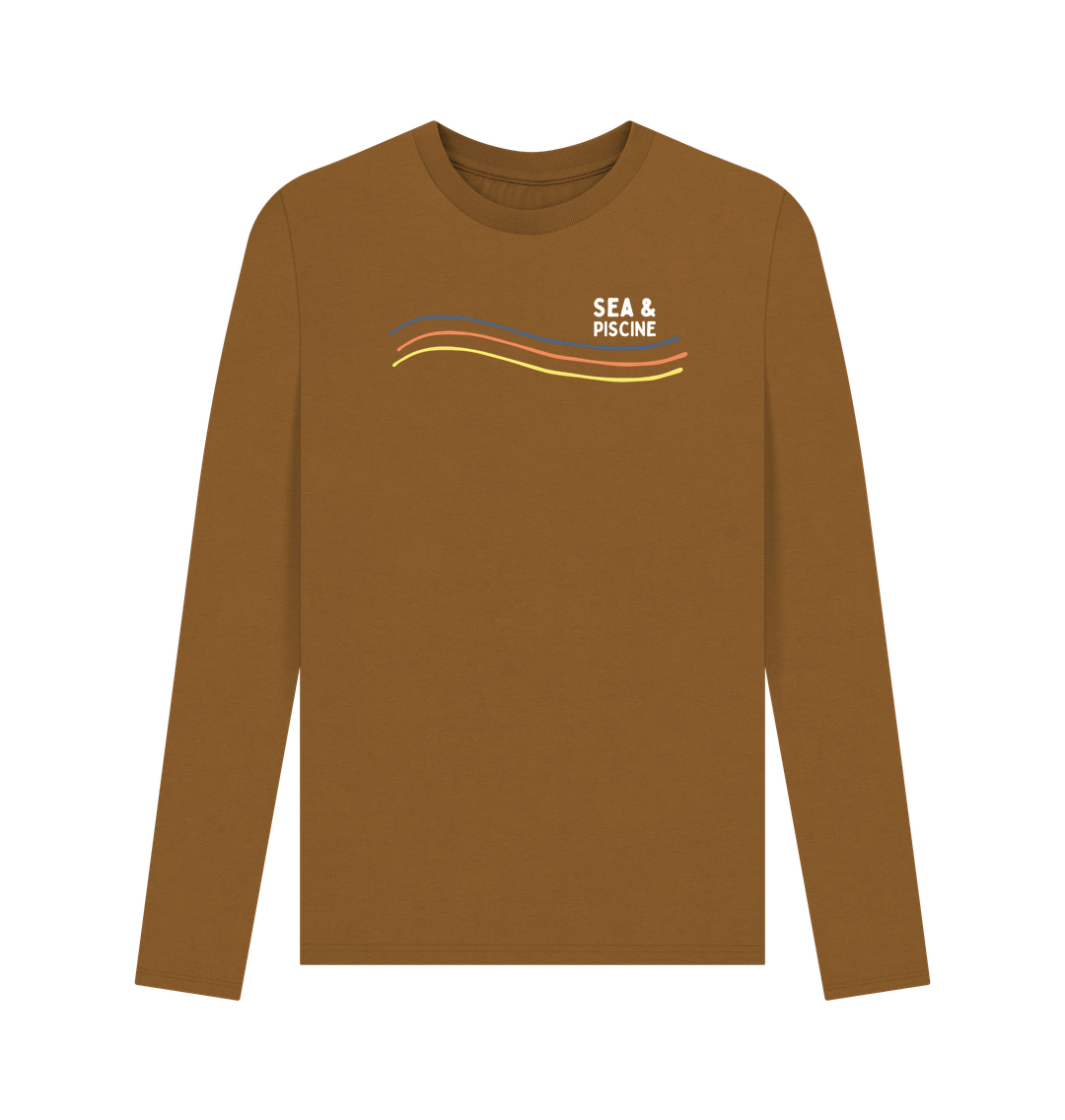 Brown Printed Long Sleeve T Shirt
