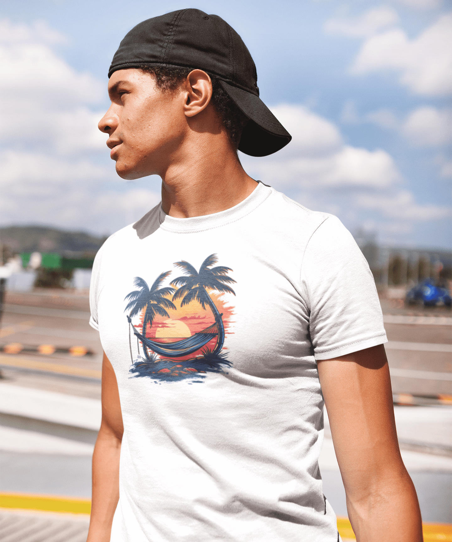 Shady Hammock – Organic Cotton Tee - Sea & Piscine