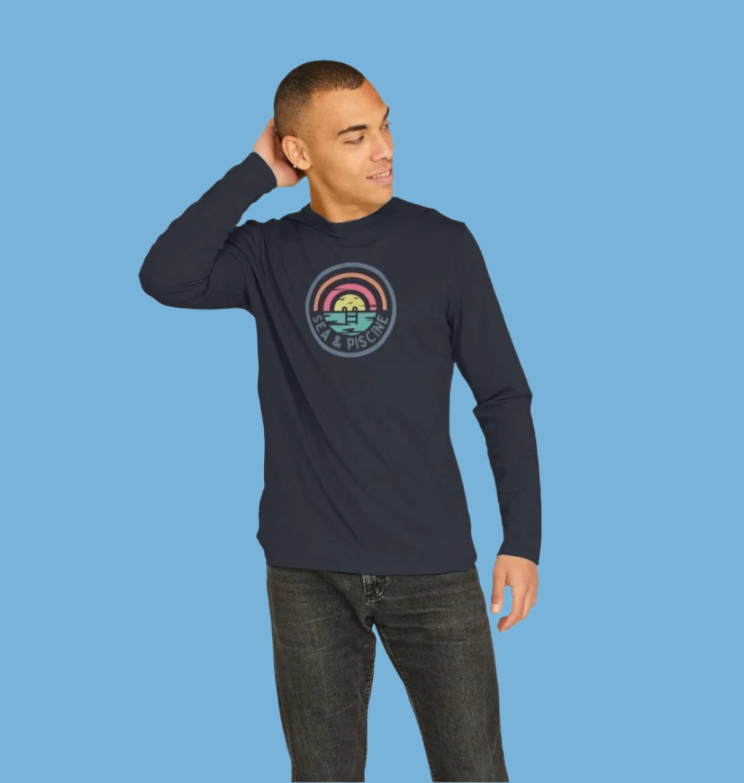 S&P Cove – Long Sleeve Organic Cotton Tee - Sea & Piscine