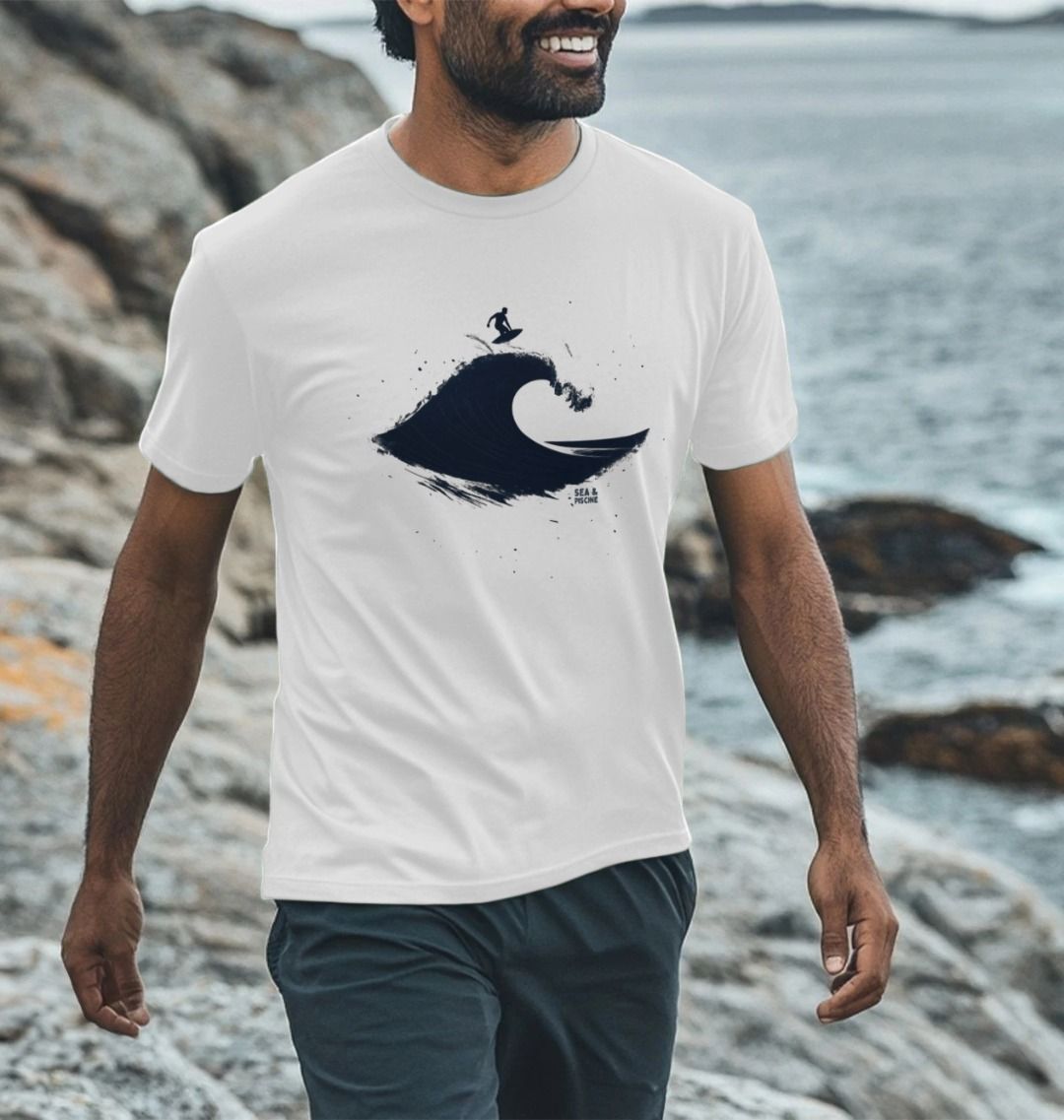 Wave Rider – Organic Cotton T-Shirt - Sea & Piscine