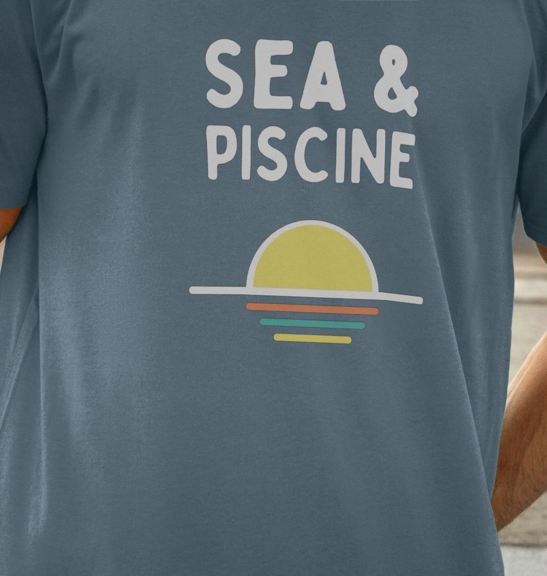 Sea & Piscine – Blue Organic Cotton T-Shirt - Sea & Piscine