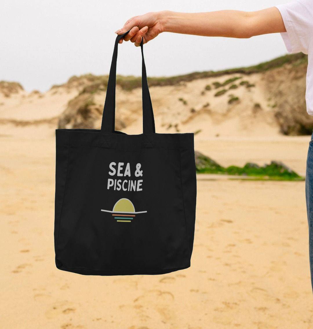 The S&P Signature Black Organic Shopper Bag - Sea & Piscine