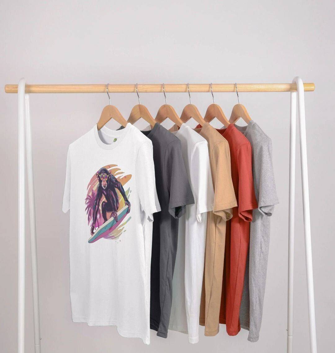 Ape Waves – Organic Cotton Tee - Sea & Piscine