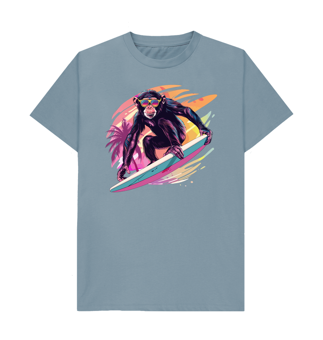 Ape Waves – Organic Cotton Tee - Sea & Piscine