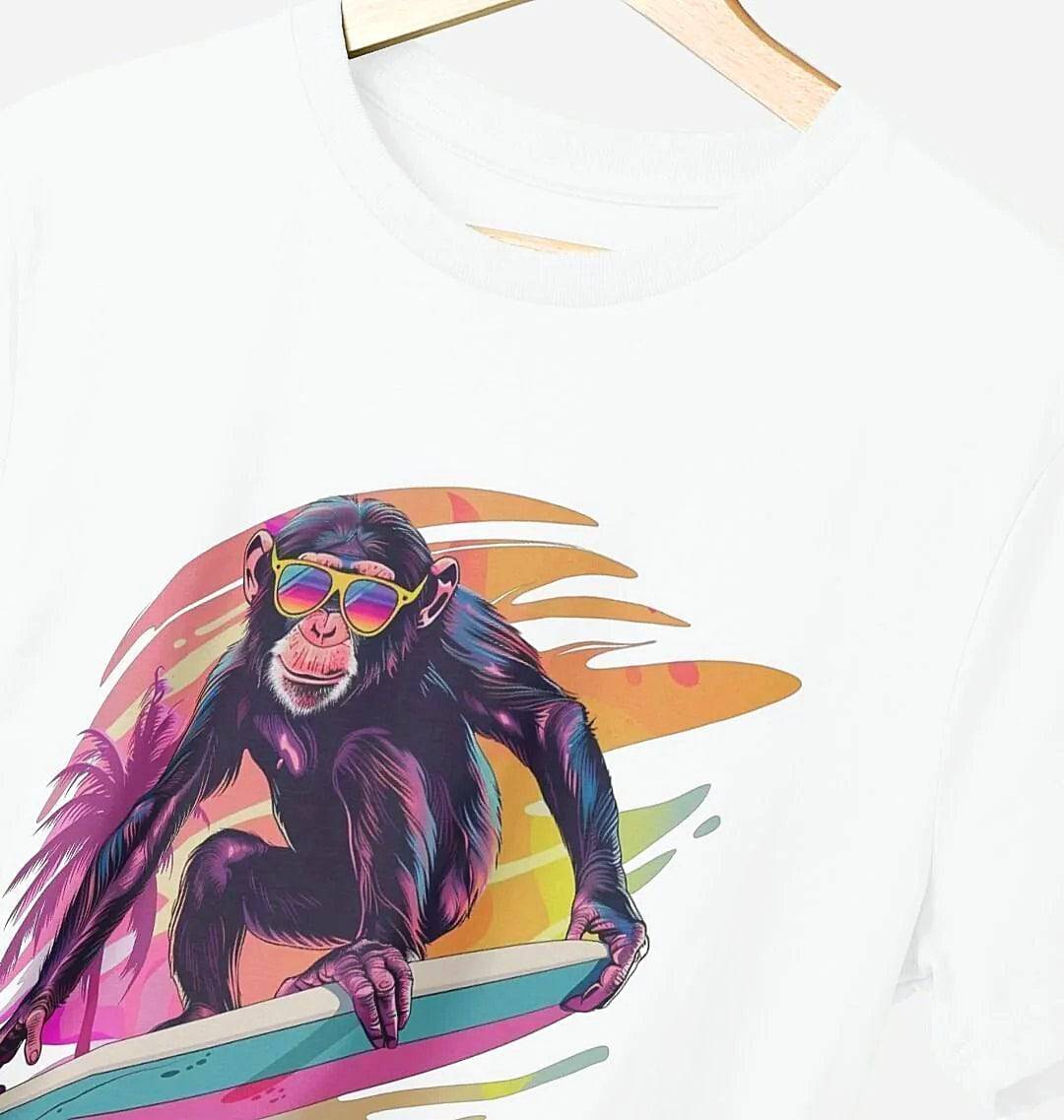Ape Waves – Organic Cotton Tee - Sea & Piscine