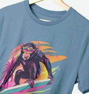 Ape Waves – Organic Cotton Tee - Sea & Piscine