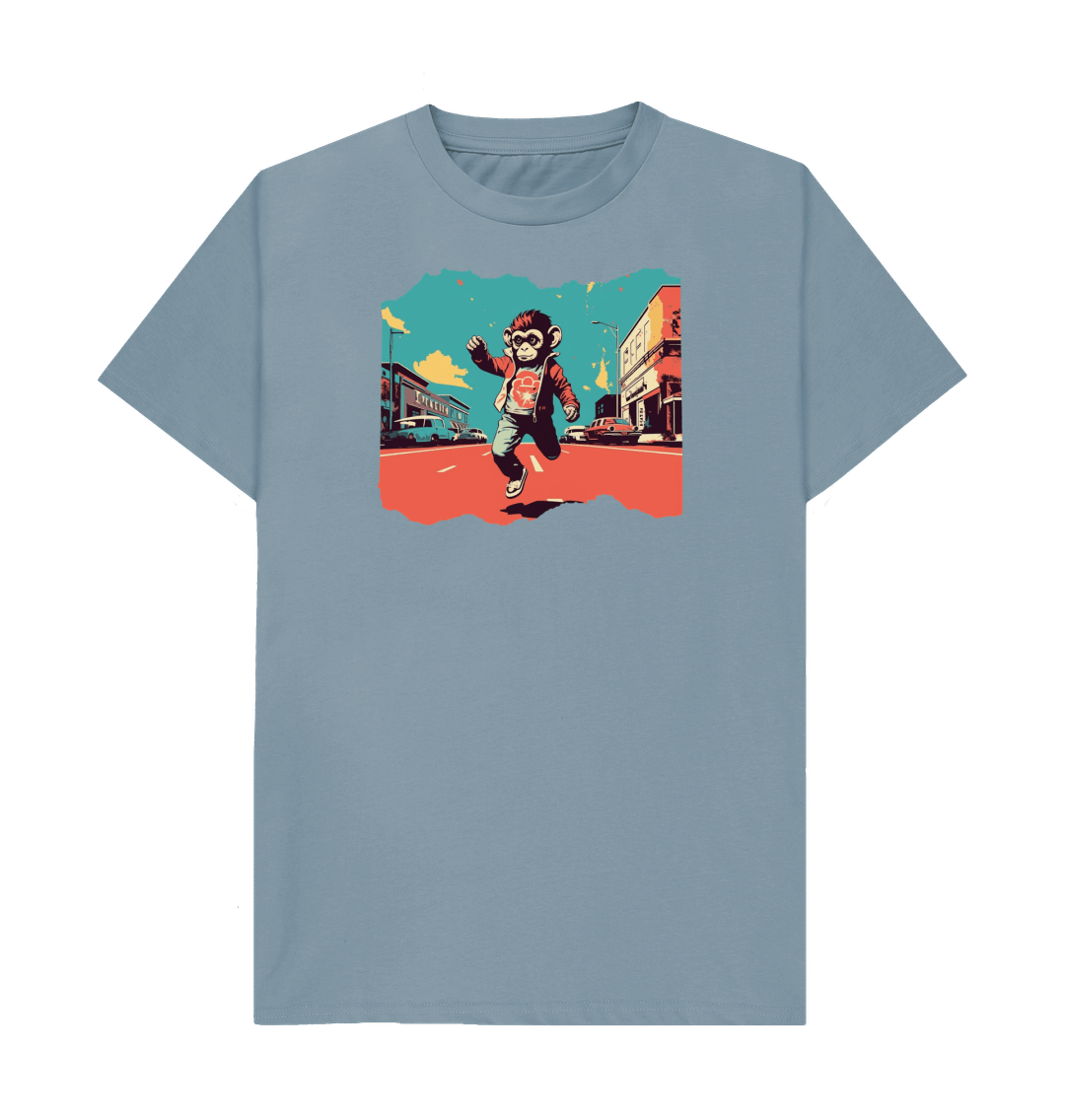 Dance Monkey – Organic Cotton Tee - Sea & Piscine
