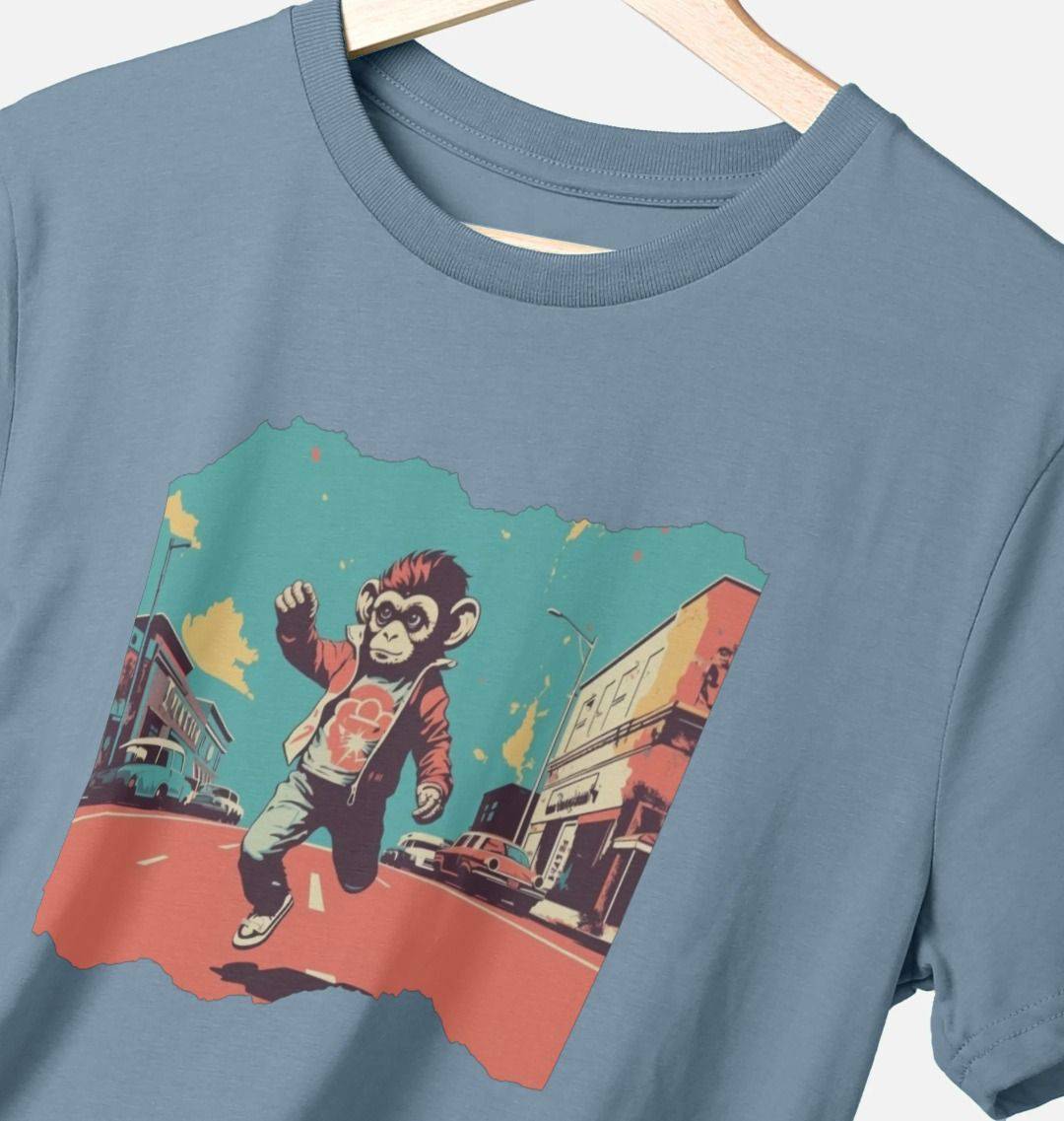 Dance Monkey – Organic Cotton Tee - Sea & Piscine