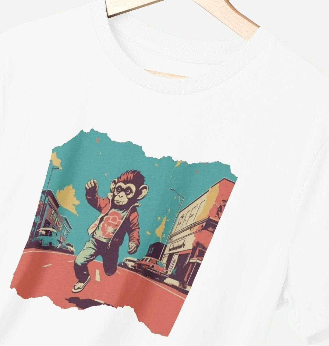 Dance Monkey – Organic Cotton Tee - Sea & Piscine