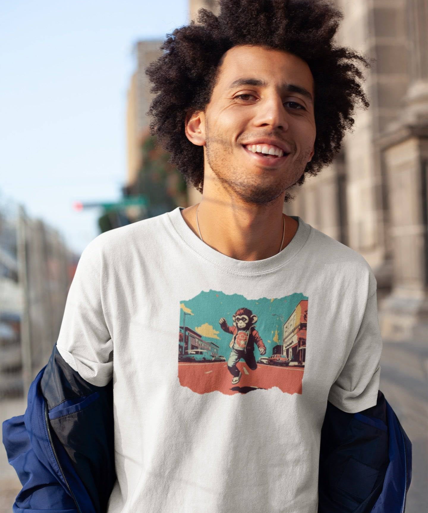 Dance Monkey – Organic Cotton Tee - Sea & Piscine