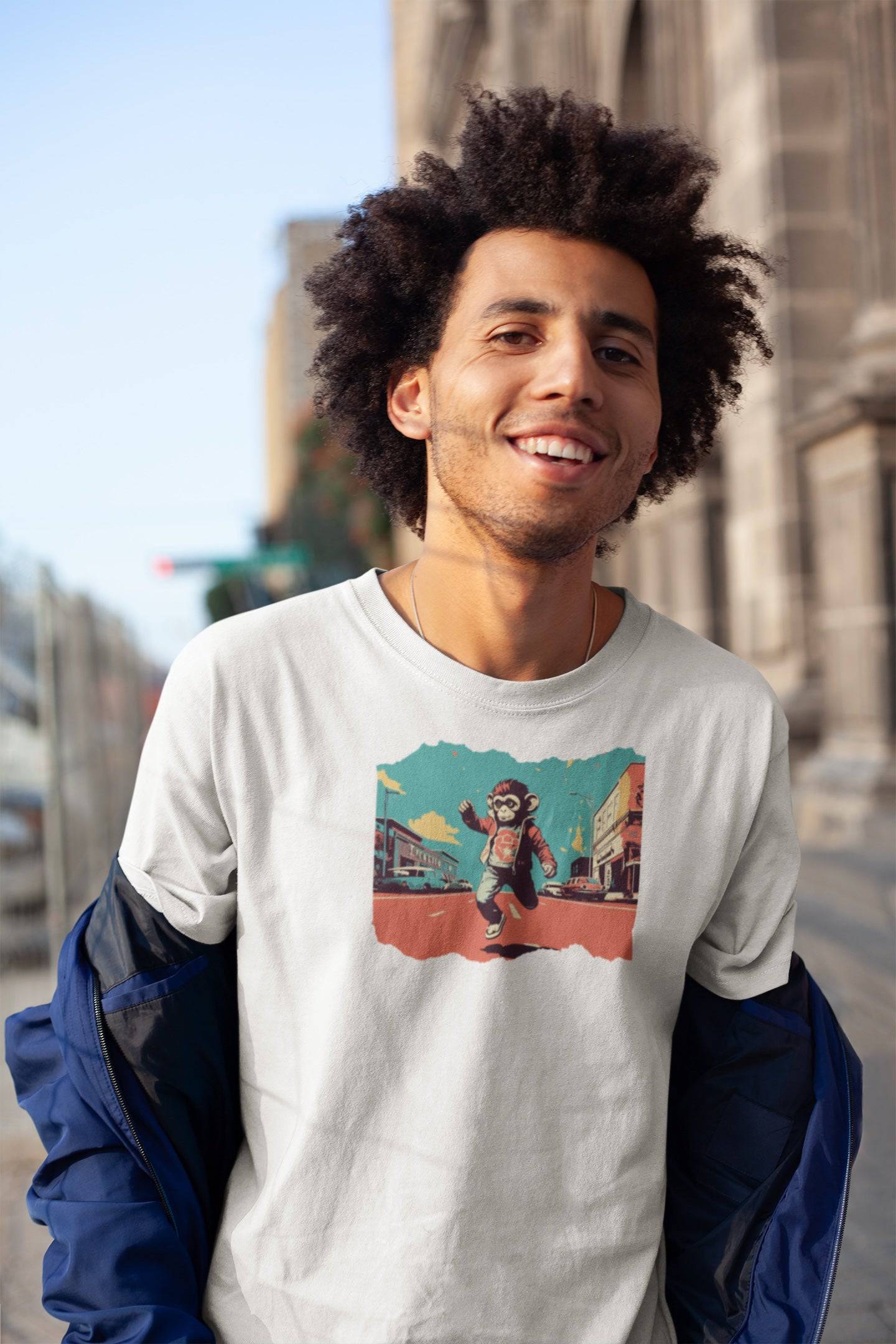Dance Monkey – Organic Cotton Tee - Sea & Piscine