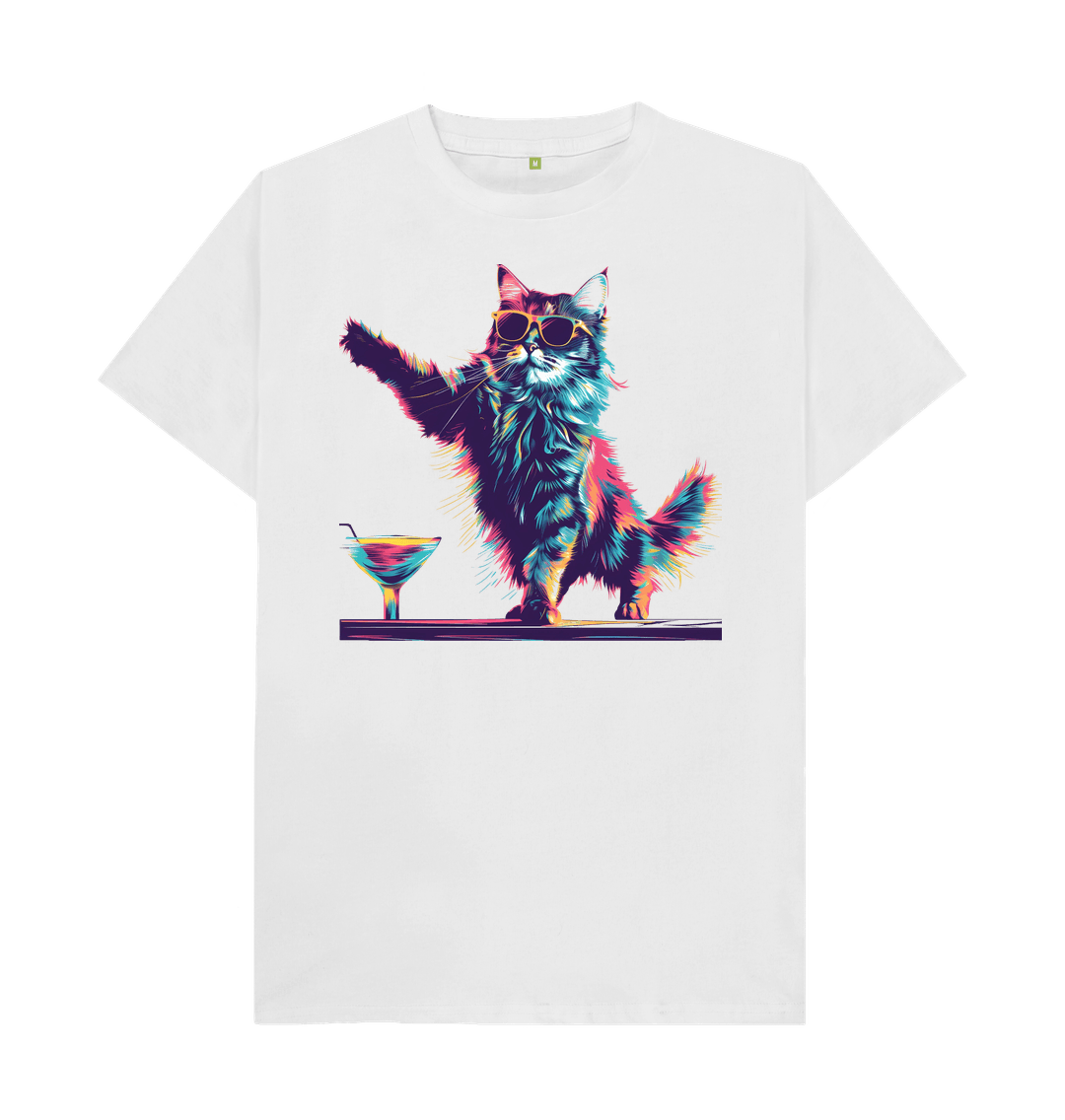Disco Cat – Organic Cotton Tee - Sea & Piscine
