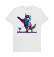 Disco Cat – Organic Cotton Tee - Sea & Piscine