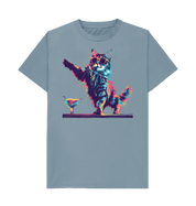 Disco Cat – Organic Cotton Tee - Sea & Piscine