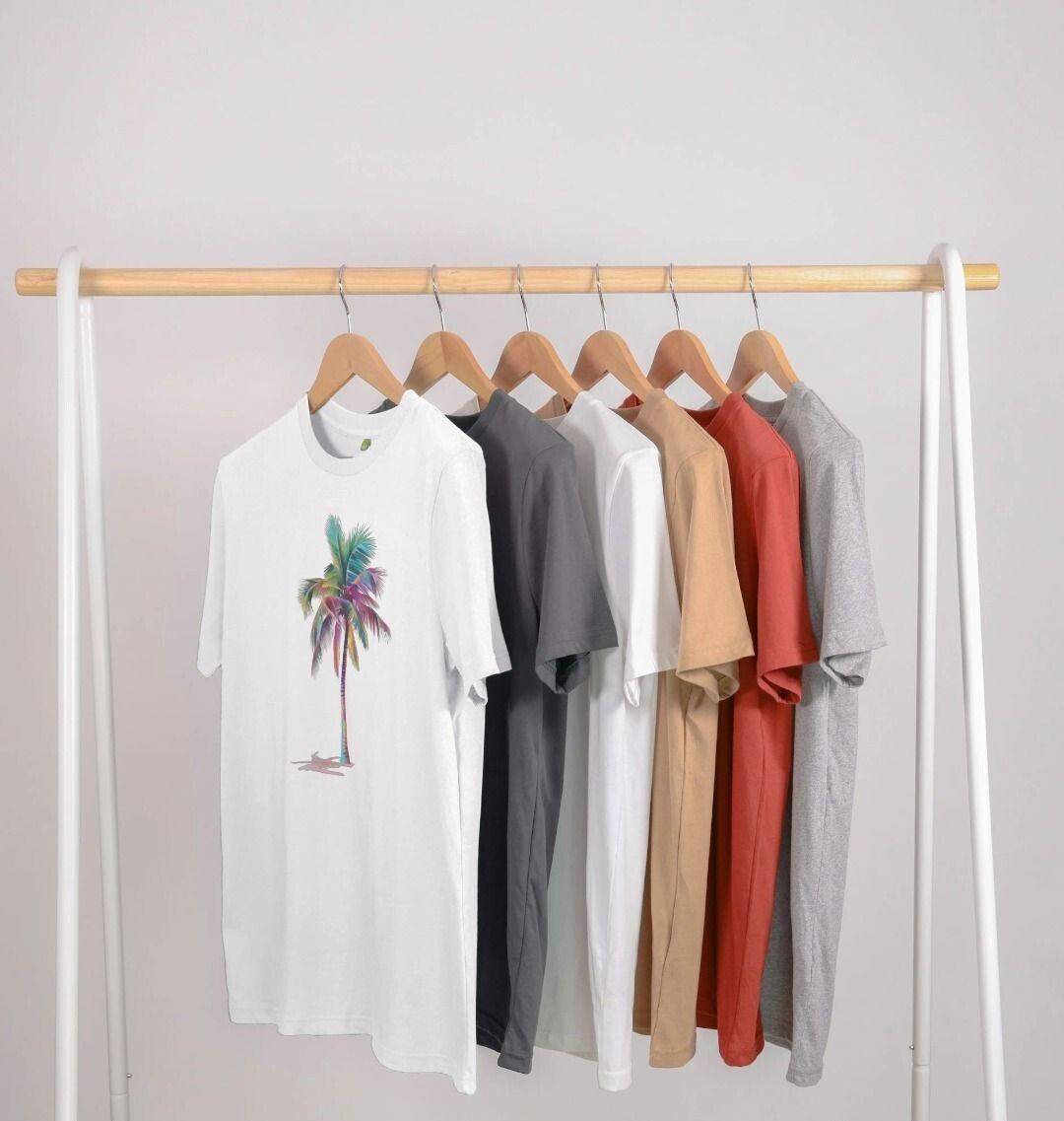 Frond Memories – Organic Cotton Tee - Sea & Piscine