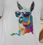 Llama Chameleon – Organic Cotton Tee - Sea & Piscine