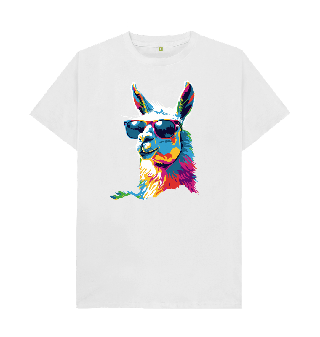Llama Chameleon – Organic Cotton Tee - Sea & Piscine
