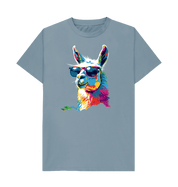 Llama Chameleon – Organic Cotton Tee - Sea & Piscine