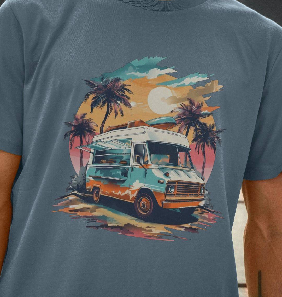 Meals On Wheels – Organic Cotton Tee - Sea & Piscine