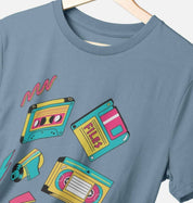 Mixtape 90s – Organic Cotton Tee - Sea & Piscine