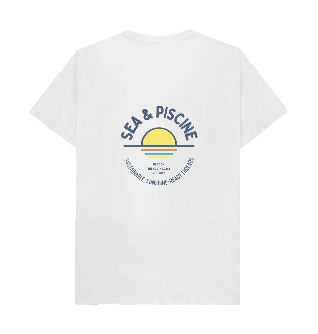 S&P Signature White Back Print – Organic Cotton Tee - Sea & Piscine