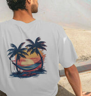 Shady Hammock Back Print – Organic Cotton Tee - Sea & Piscine