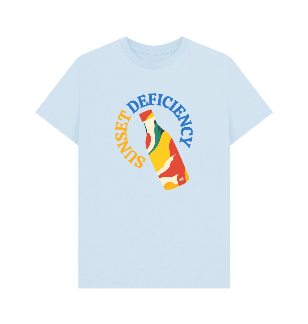 Sunset Deficiency – Organic Cotton Tee - Sea & Piscine