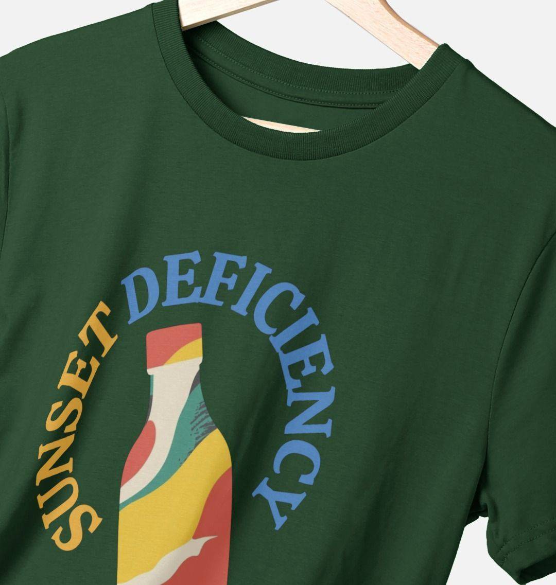 Sunset Deficiency – Organic Cotton Tee - Sea & Piscine