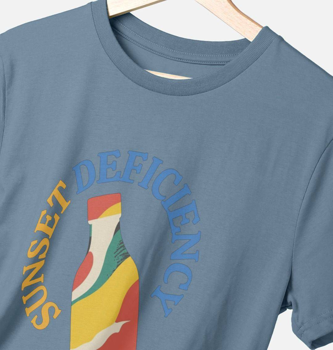 Sunset Deficiency – Organic Cotton Tee - Sea & Piscine