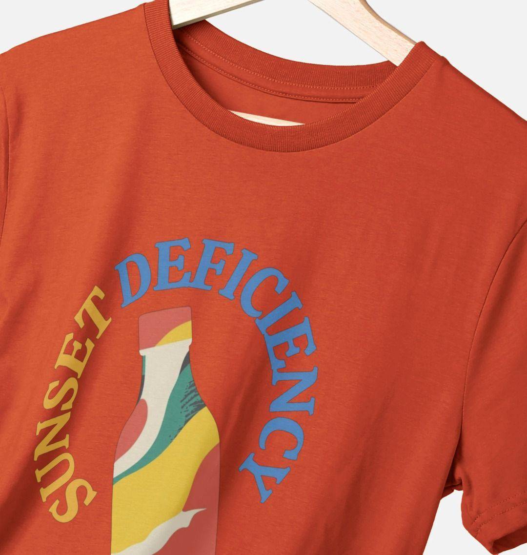 Sunset Deficiency – Organic Cotton Tee - Sea & Piscine