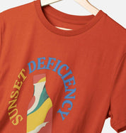 Sunset Deficiency – Organic Cotton Tee - Sea & Piscine
