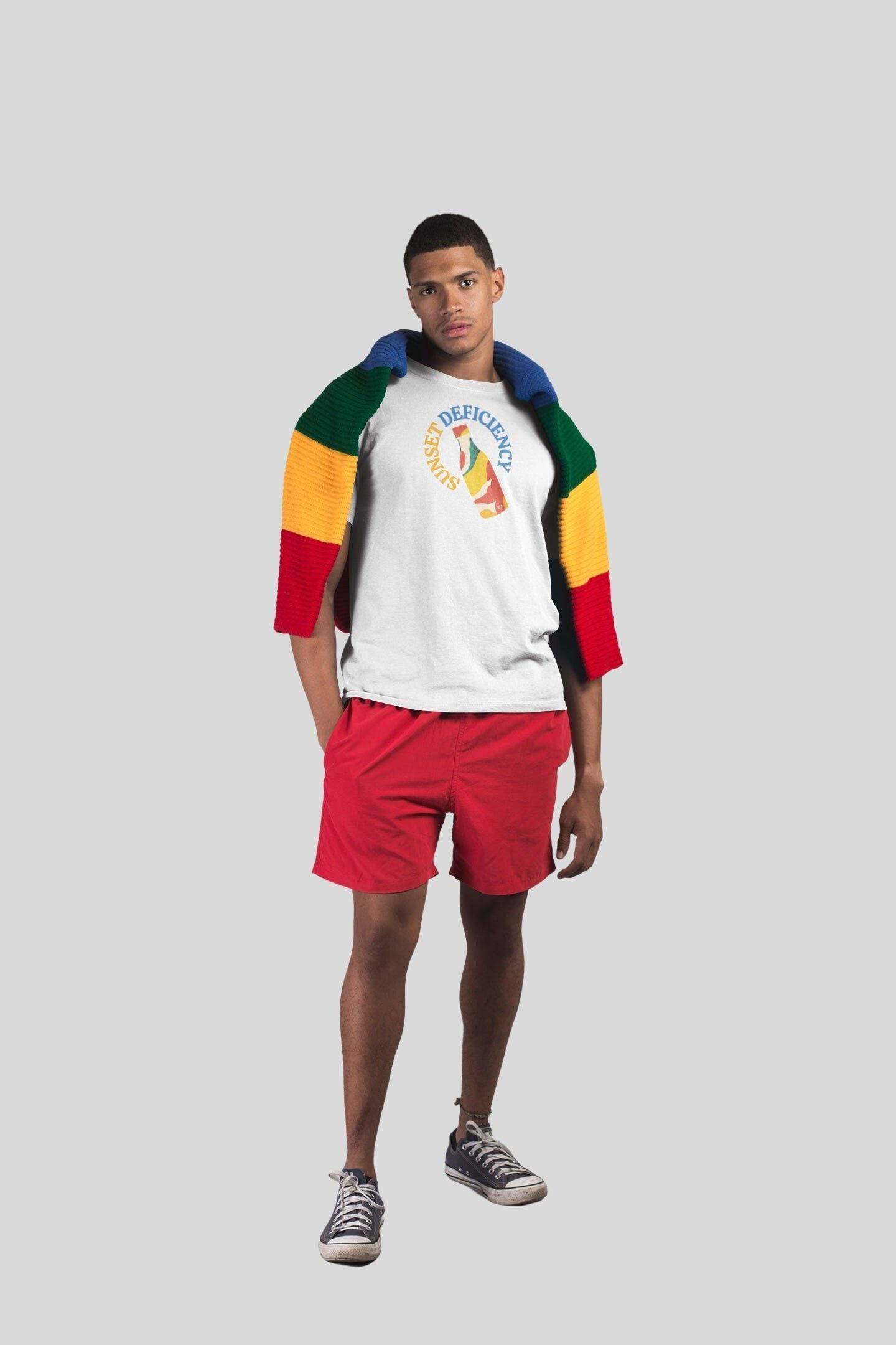 Sunset Deficiency – Organic Cotton Tee - Sea & Piscine