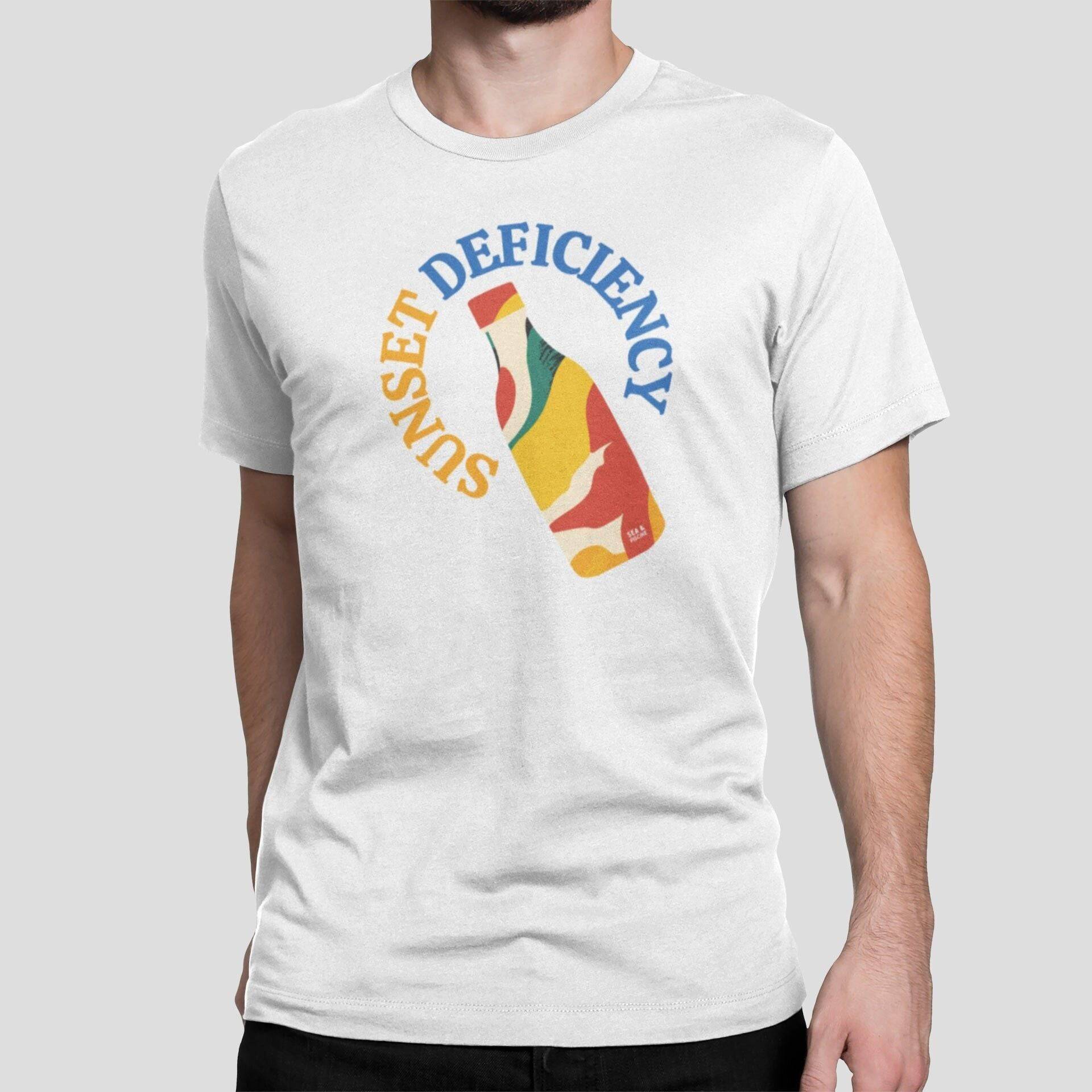 Sunset Deficiency – Organic Cotton Tee - Sea & Piscine